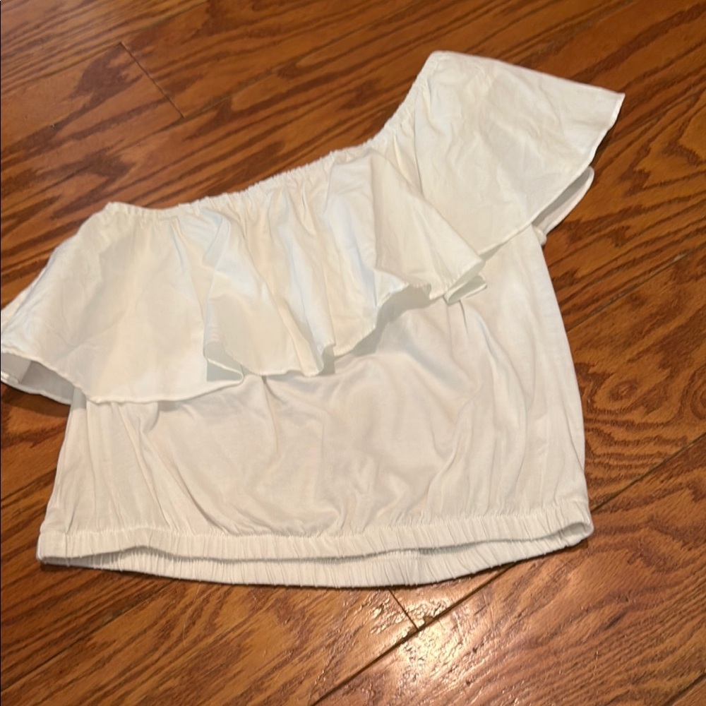 Elegant White Ruffle Blouse